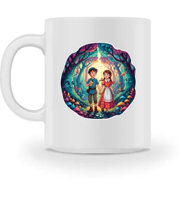 Hänsel und Gretel verloren im Wald - Tasse