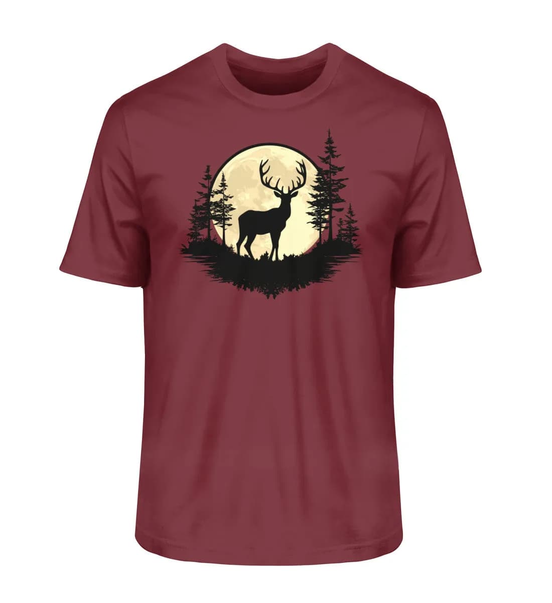 Hirsch im Vollmond - Herren Premium Bio Shirt