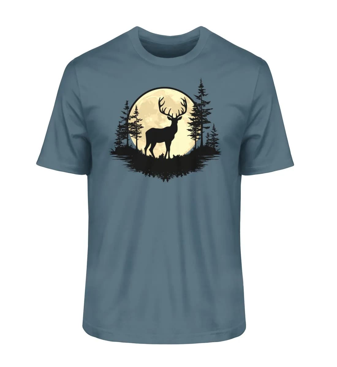 Hirsch im Vollmond - Herren Premium Bio Shirt
