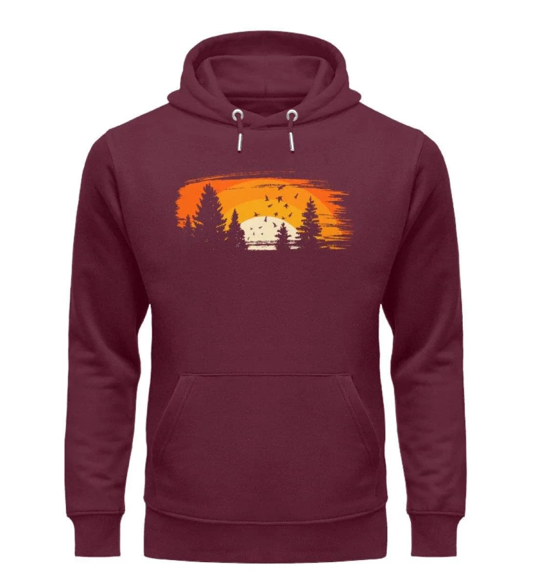 Wald mit Vögeln - Unisex Premium Bio Hoodie