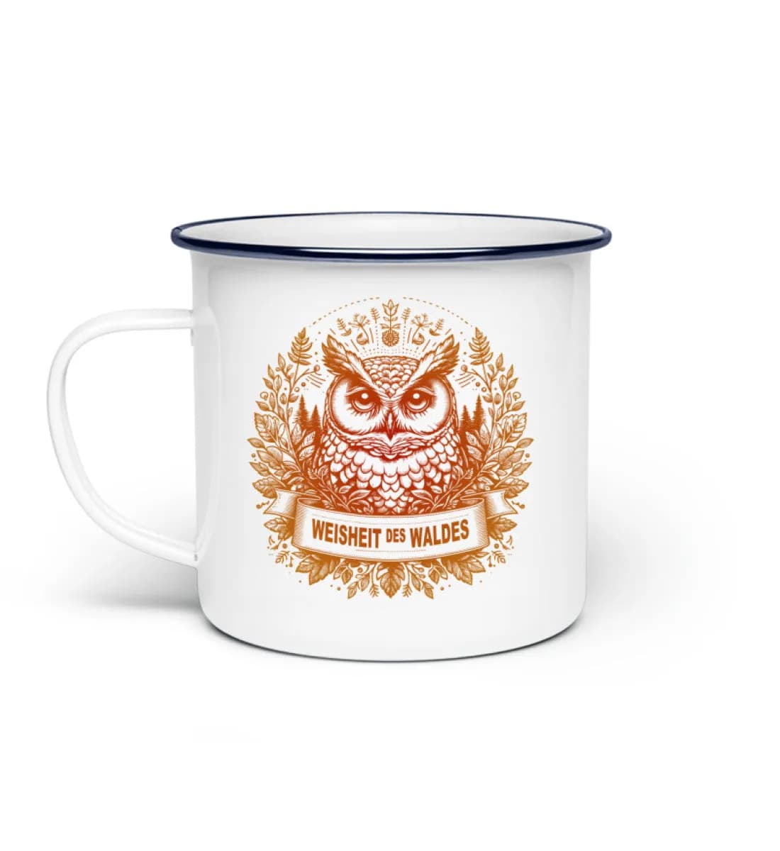 Weisheit des Waldes - Emaille Tasse