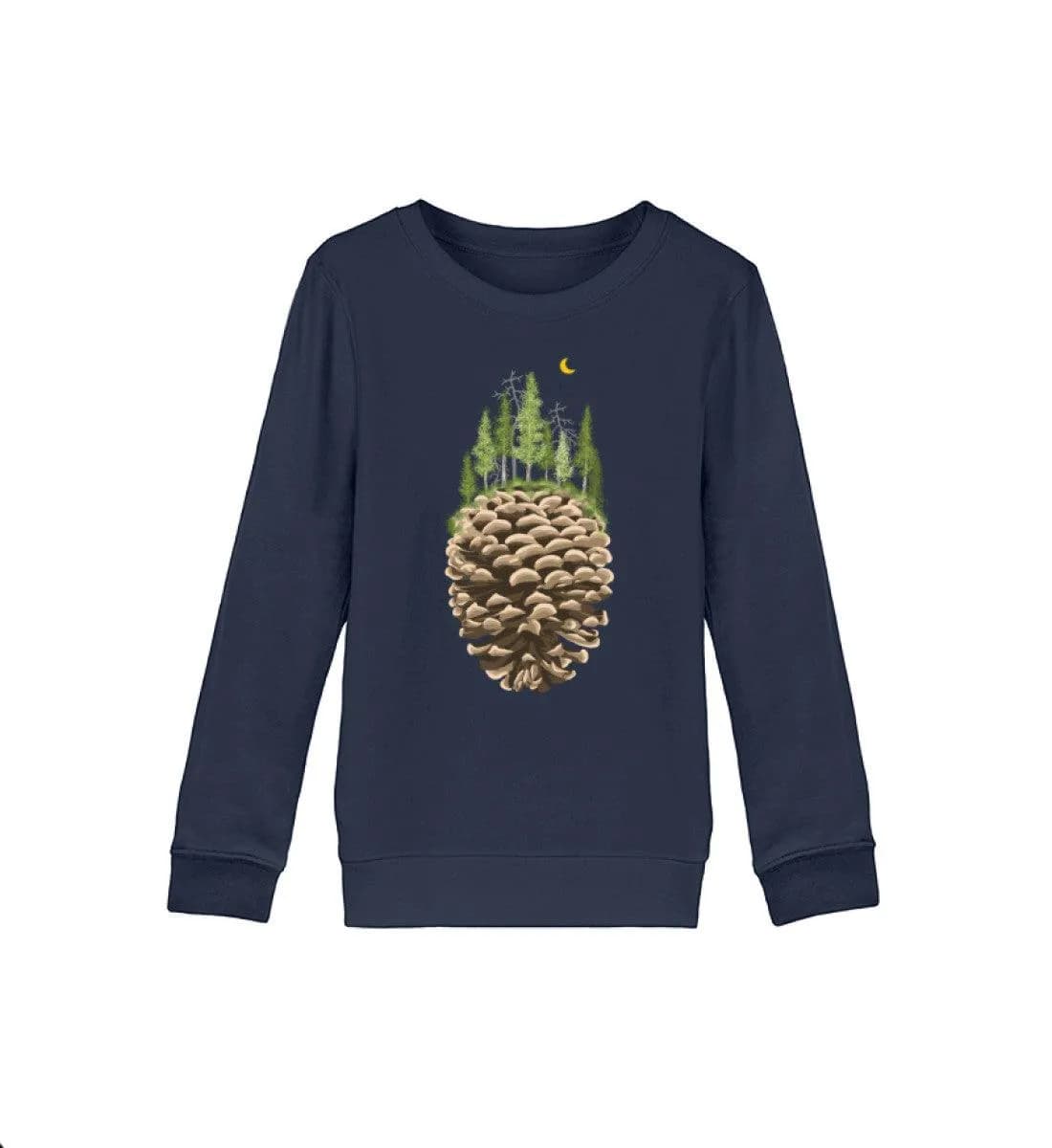Bäume auf Tannenzapfen - Kinder Bio Sweatshirt