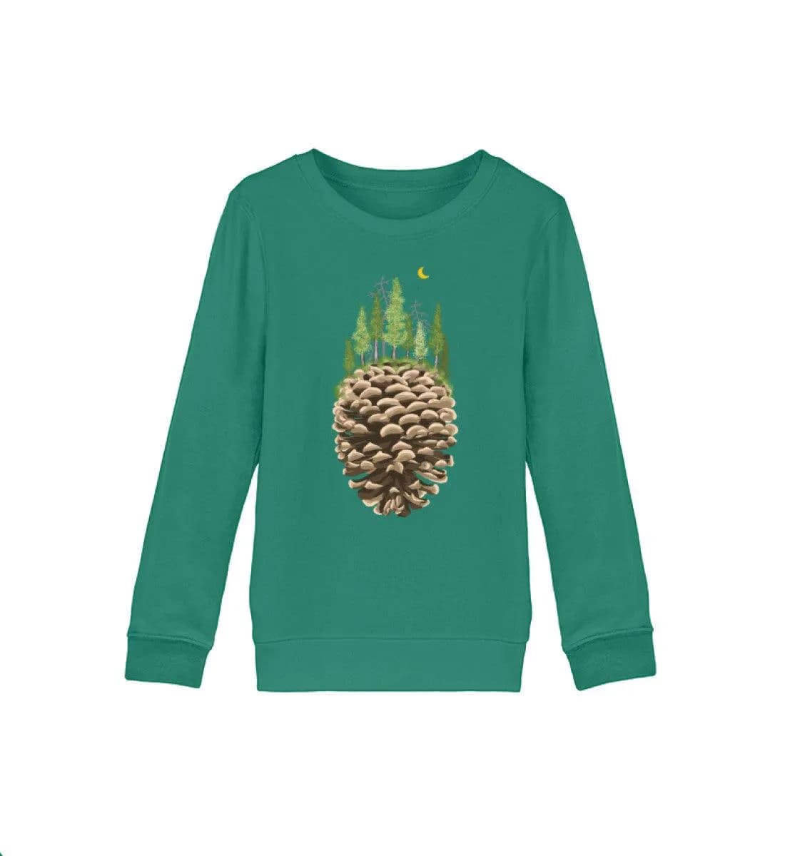 Bäume auf Tannenzapfen - Kinder Bio Sweatshirt