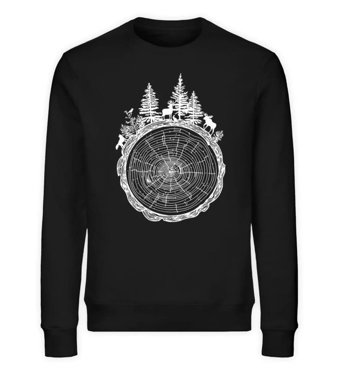 Wald auf Baumquerschnitt - Unisex Bio Sweatshirt