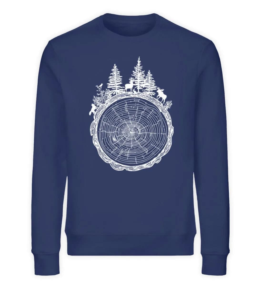 Wald auf Baumquerschnitt - Unisex Bio Sweatshirt