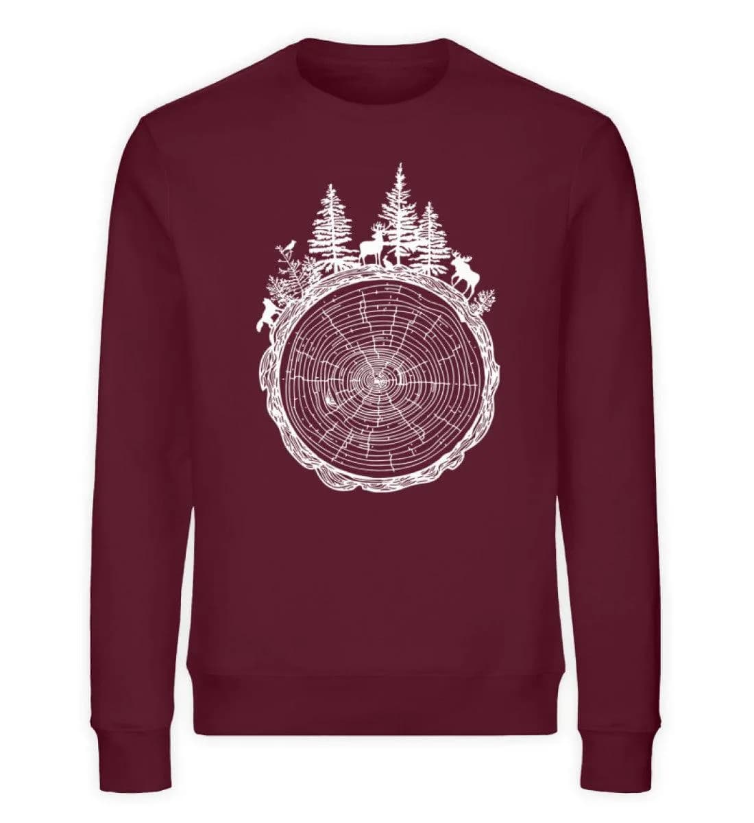 Wald auf Baumquerschnitt - Unisex Bio Sweatshirt