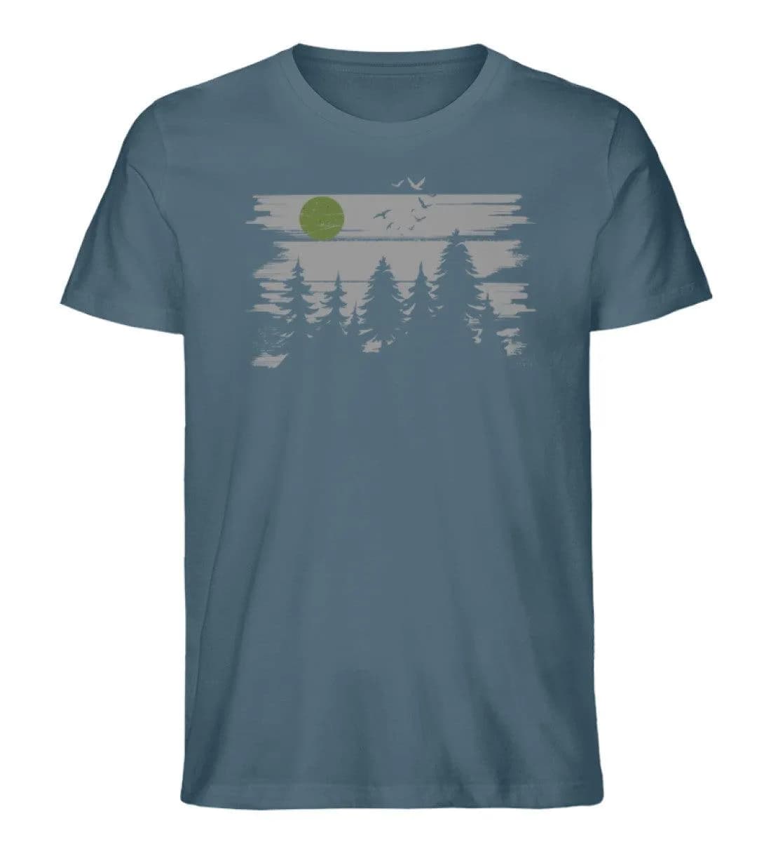 Wald mit Vollmond - Herren Premium Bio Shirt