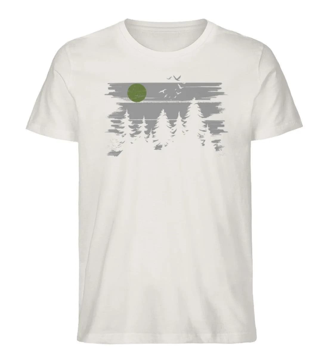 Wald mit Vollmond - Herren Premium Bio Shirt
