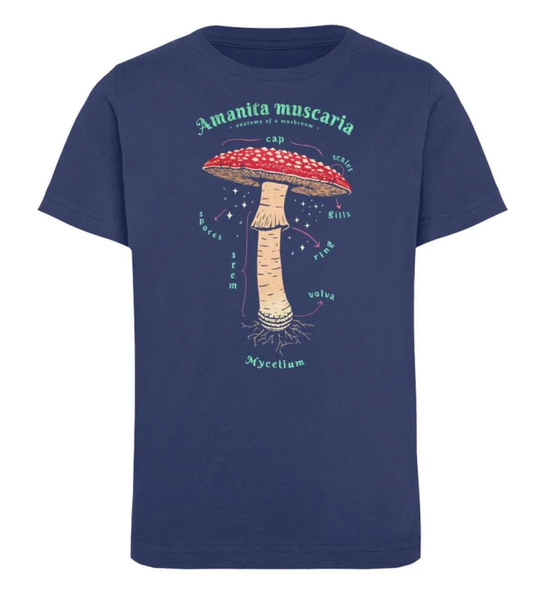 Anatomie Fliegenpilz - Kinder Bio T-Shirt