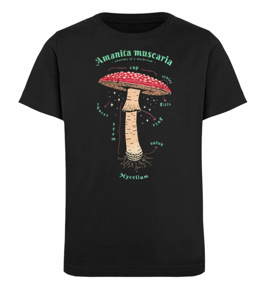 Anatomie Fliegenpilz - Kinder Bio T-Shirt
