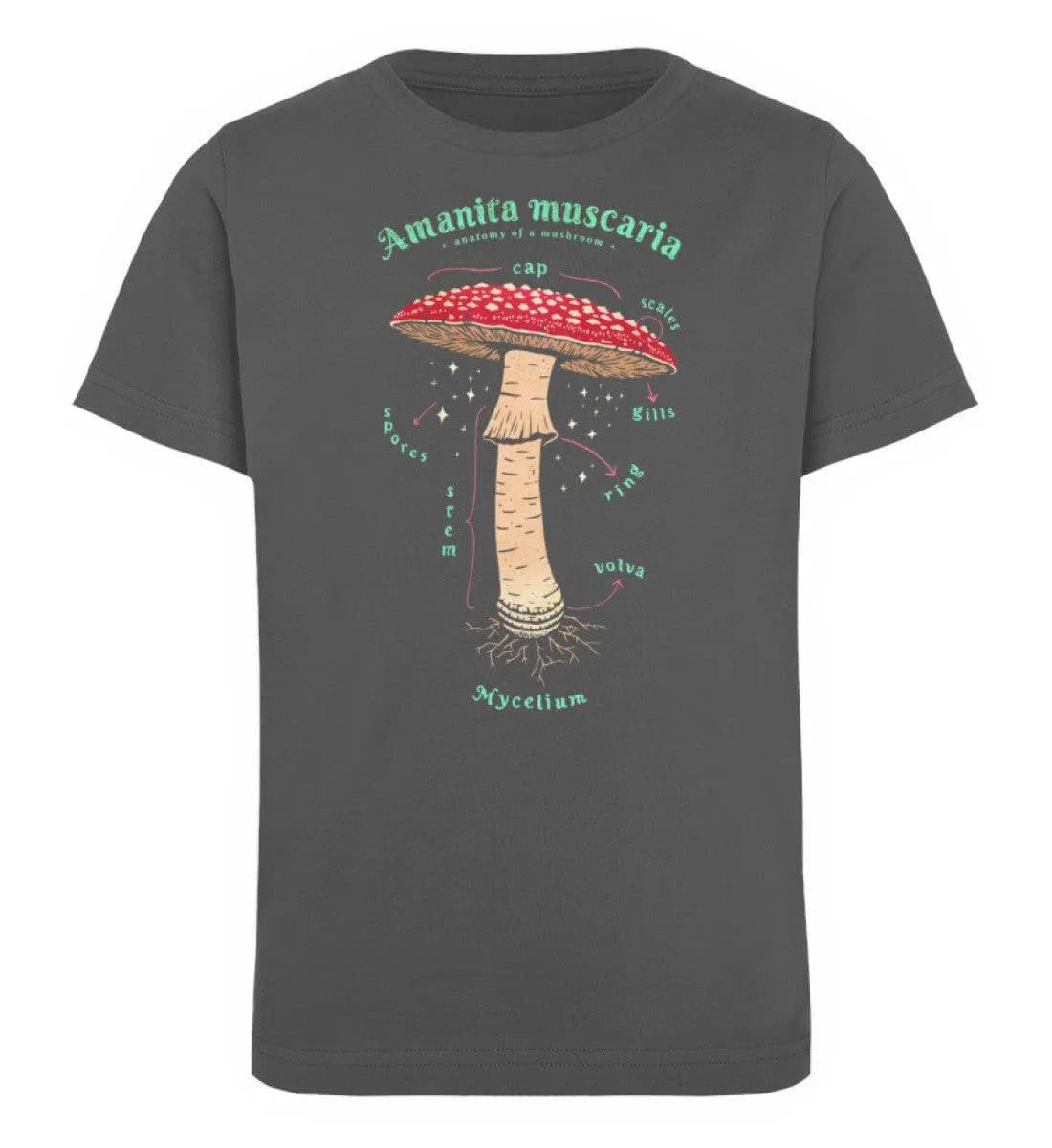 Anatomie Fliegenpilz - Kinder Bio T-Shirt