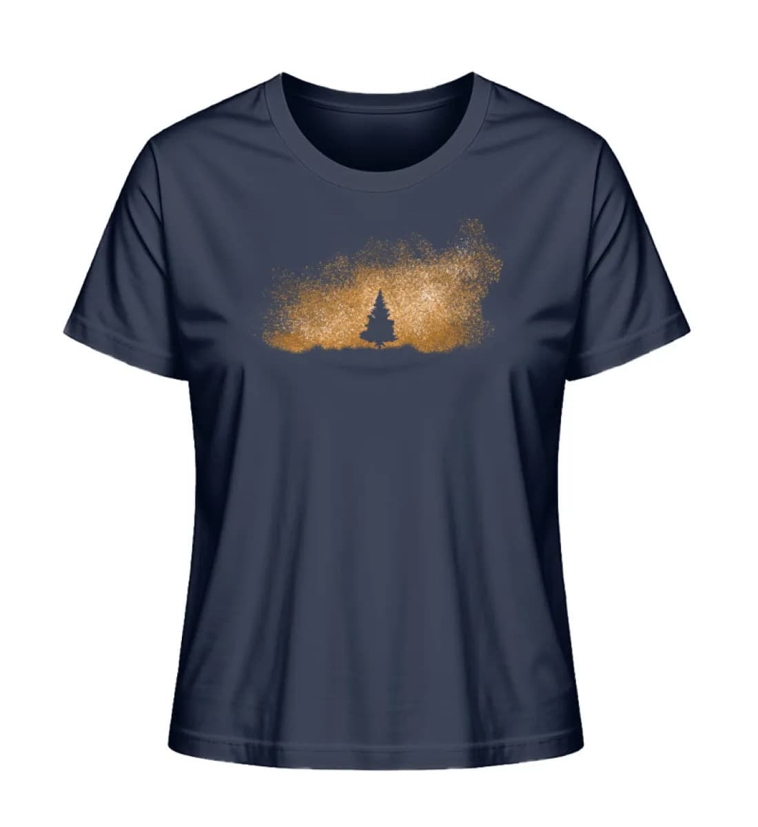 Baum im Sternenhimmel orange - Damen Premium Bio Shirt