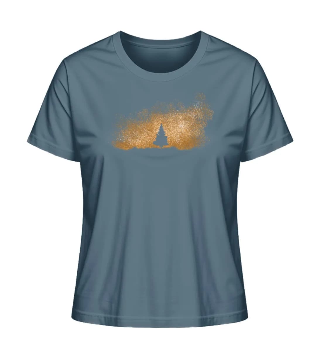 Baum im Sternenhimmel orange - Damen Premium Bio Shirt