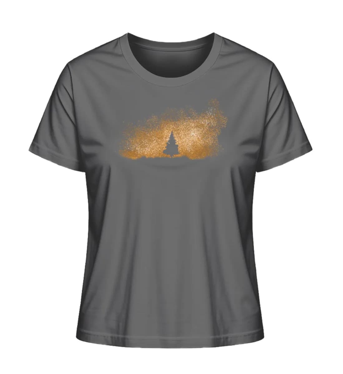 Baum im Sternenhimmel orange - Damen Premium Bio Shirt