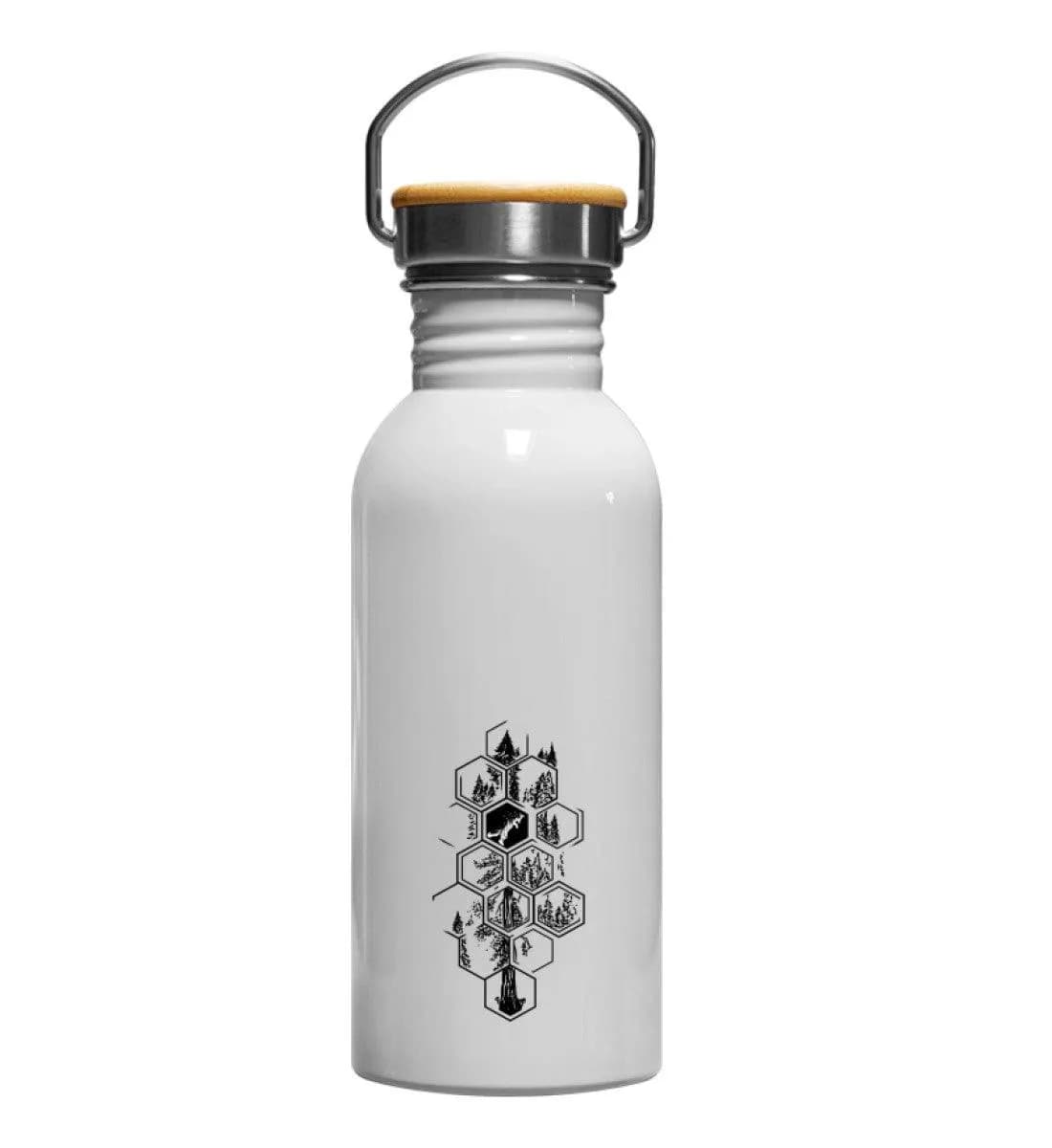 Hexagon Wald - Edelstahl Trinkflasche