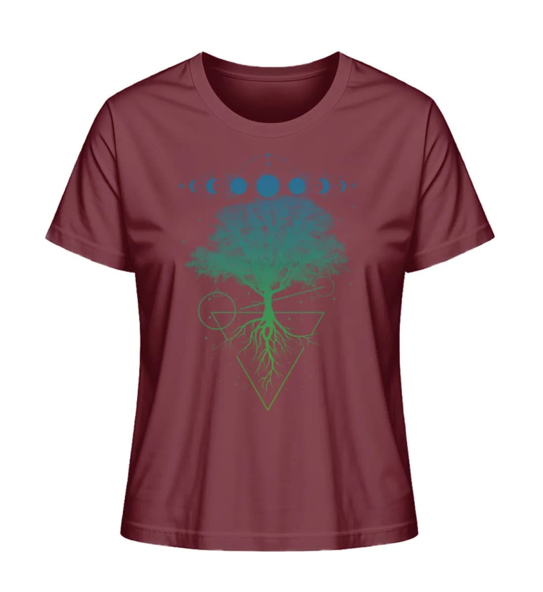 Baum Mondphasen - Damen Premium Bio Shirt