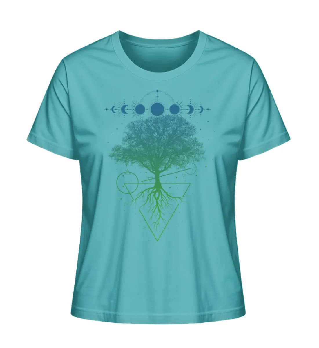 Baum Mondphasen - Damen Premium Bio Shirt