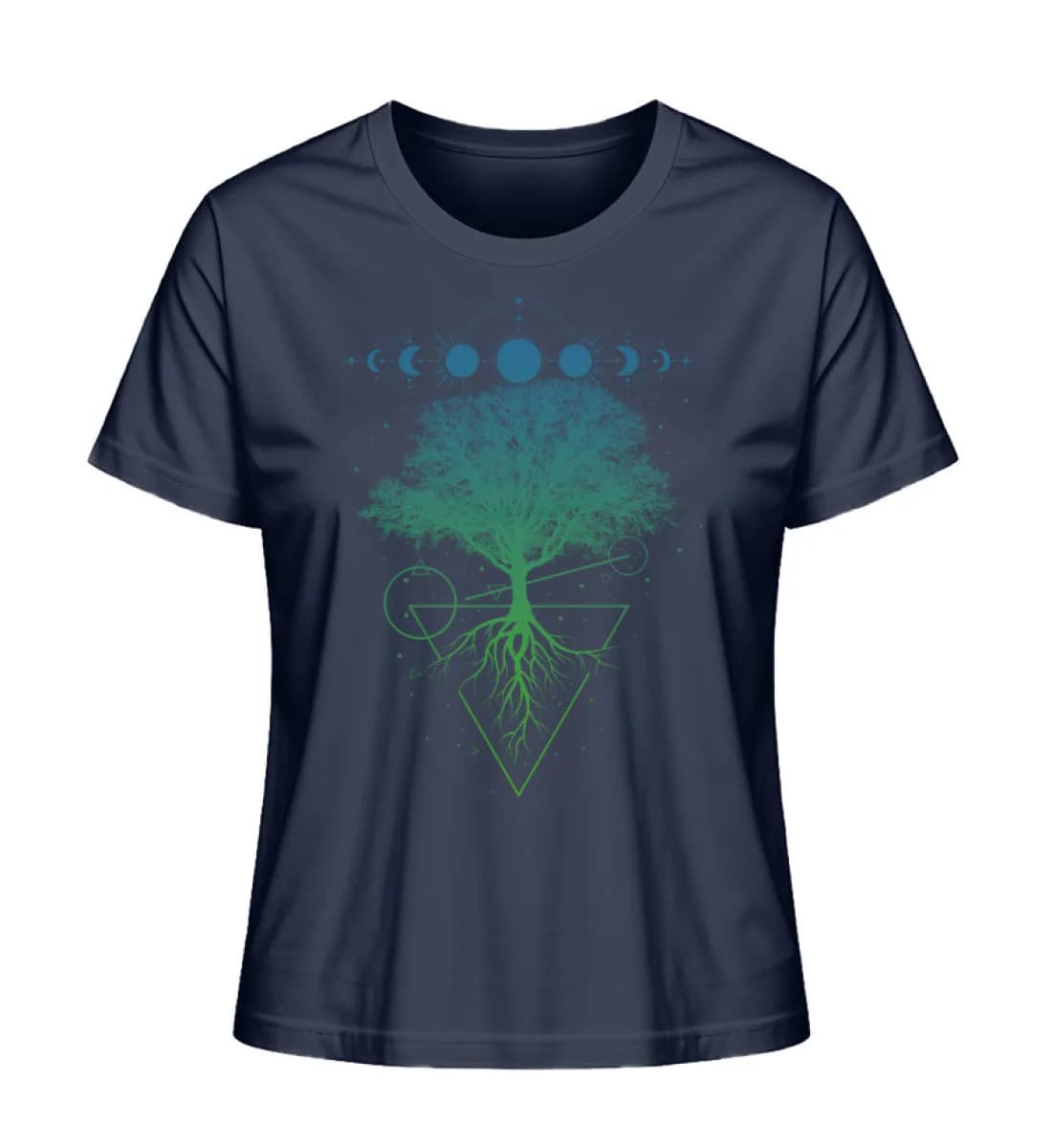Baum Mondphasen - Damen Premium Bio Shirt