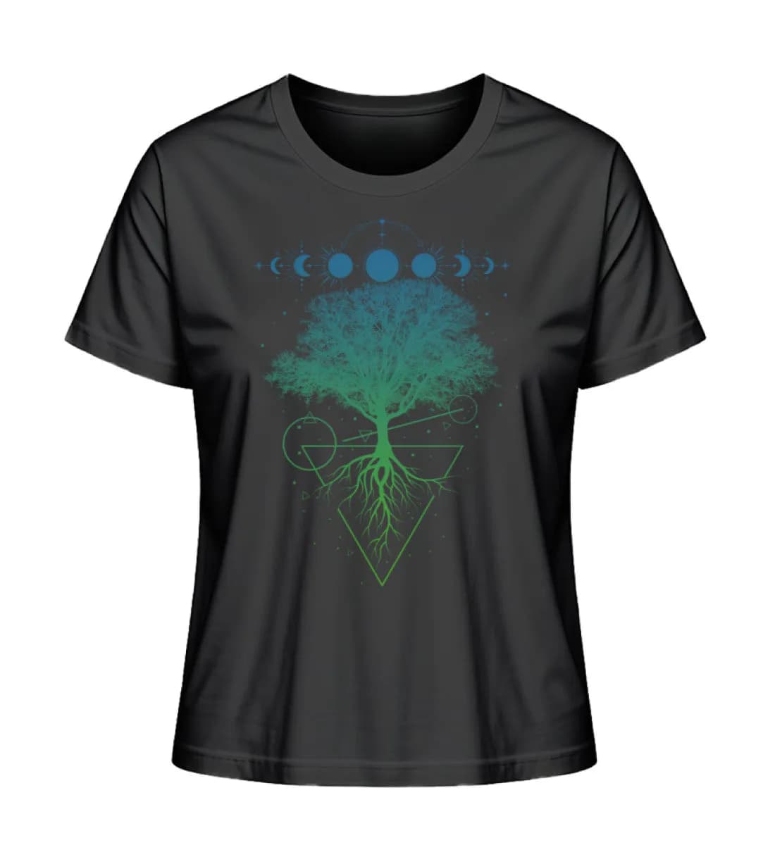 Baum Mondphasen - Damen Premium Bio Shirt