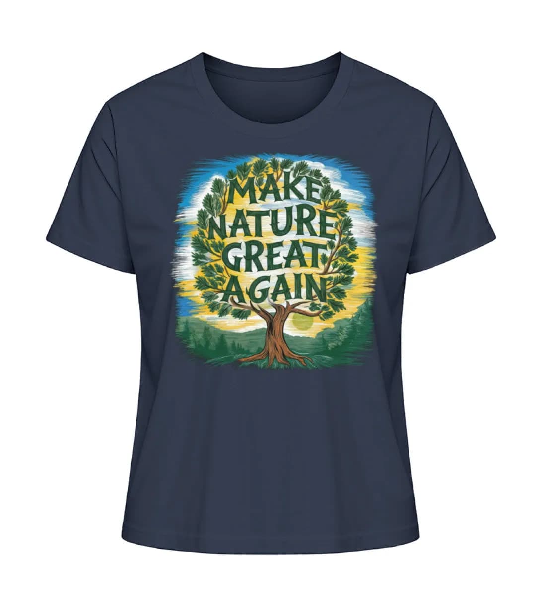 Make Nature great again Tree - Damen Premium Bio Shirt