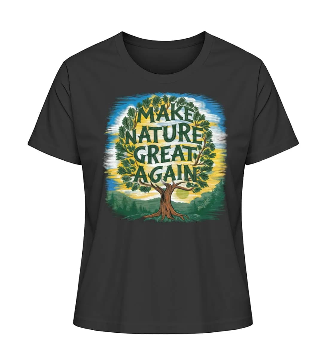Make Nature great again Tree - Damen Premium Bio Shirt