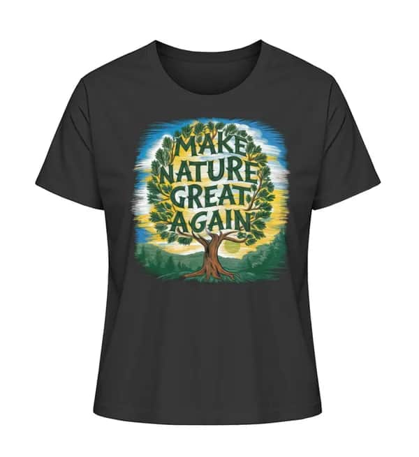 Make Nature great again Tree - Damen Premium Bio Shirt