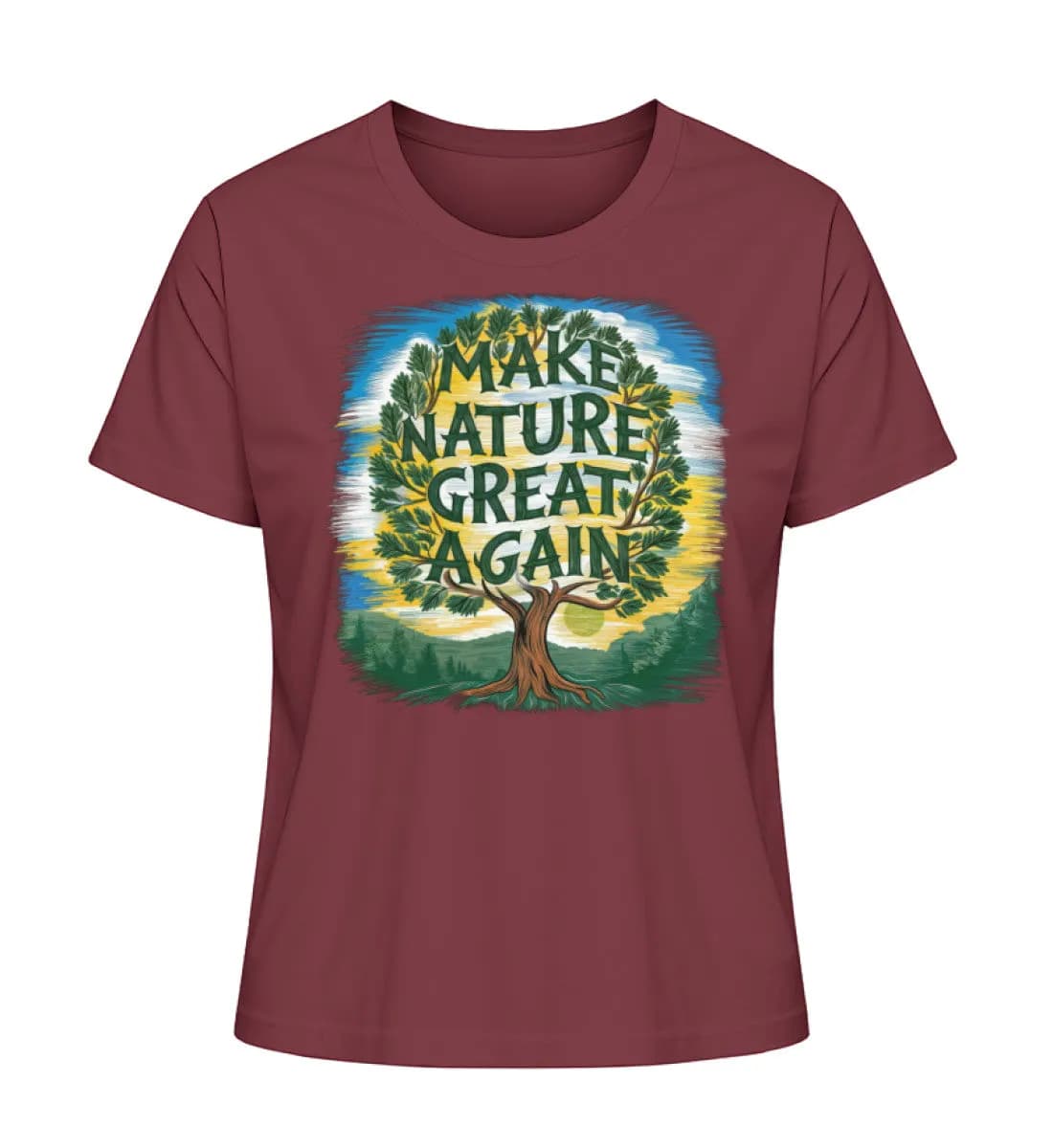 Make Nature great again Tree - Damen Premium Bio Shirt