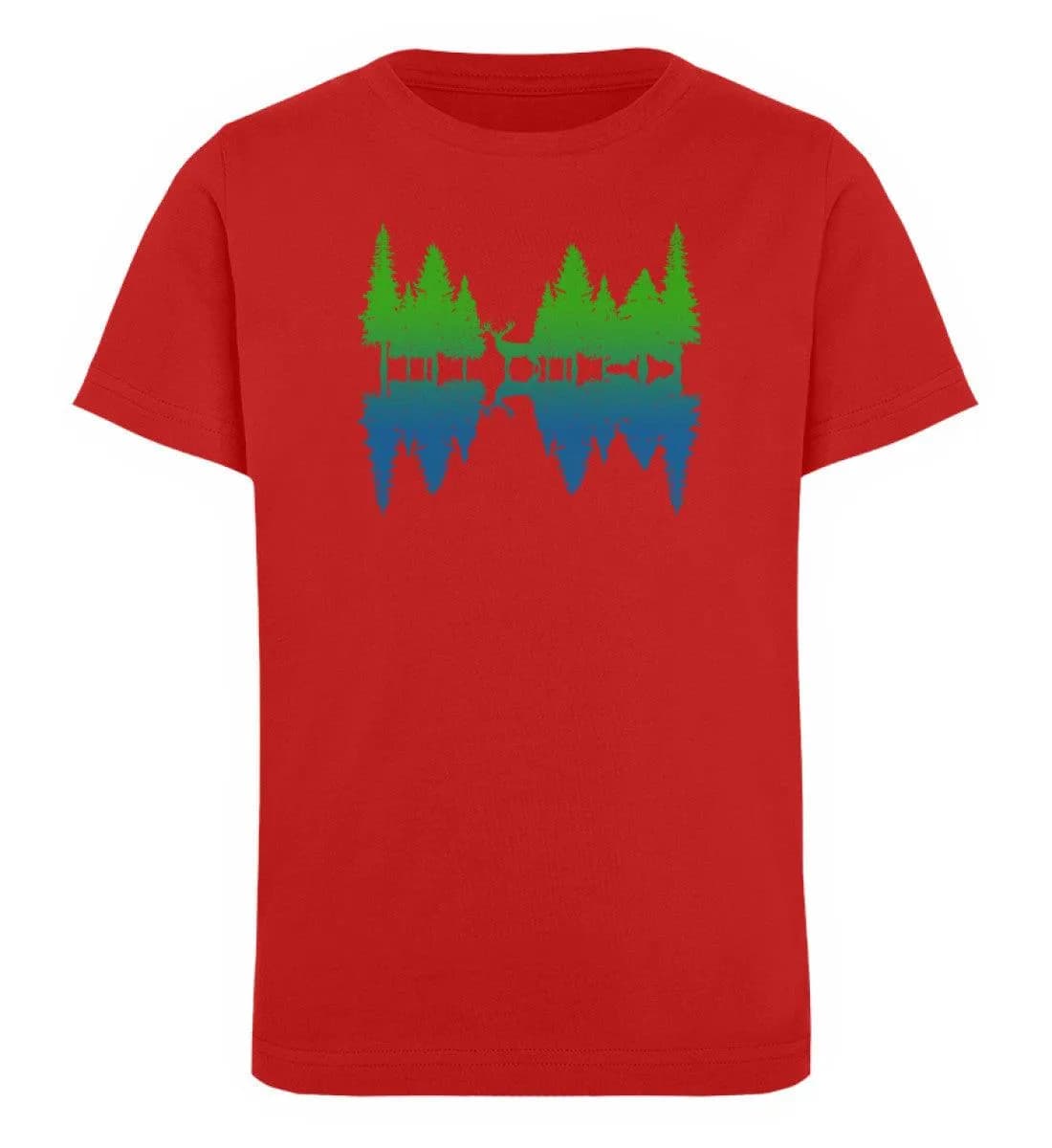 Wald Spiegelung - Kinder Bio T-Shirt