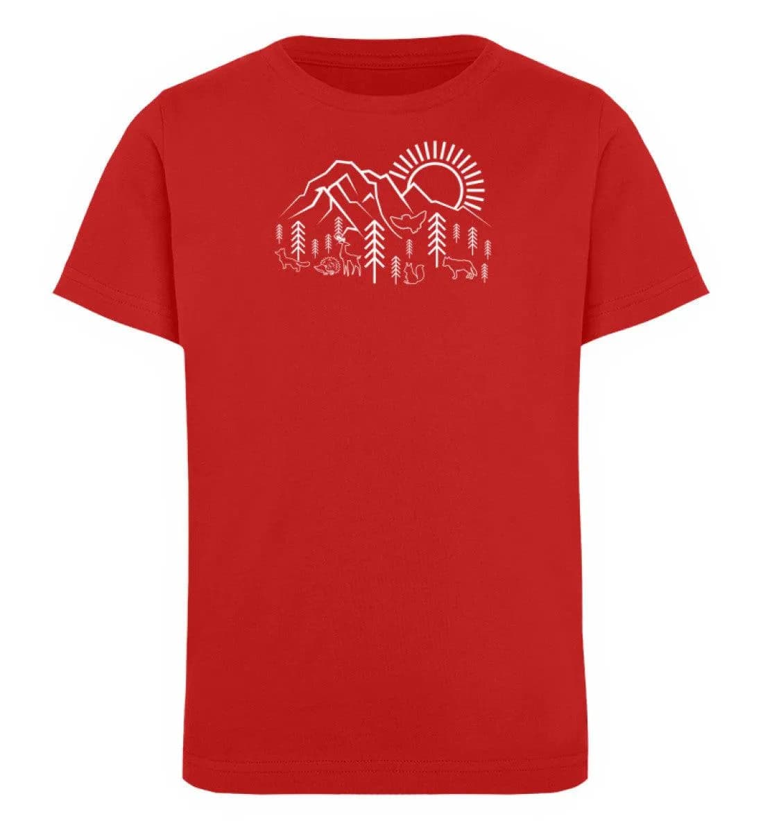 Berge Sonne Tiere - Kinder Bio T-Shirt