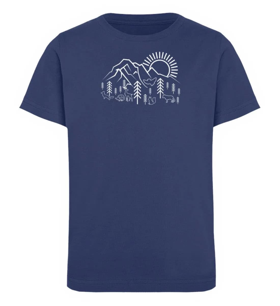 Berge Sonne Tiere - Kinder Bio T-Shirt