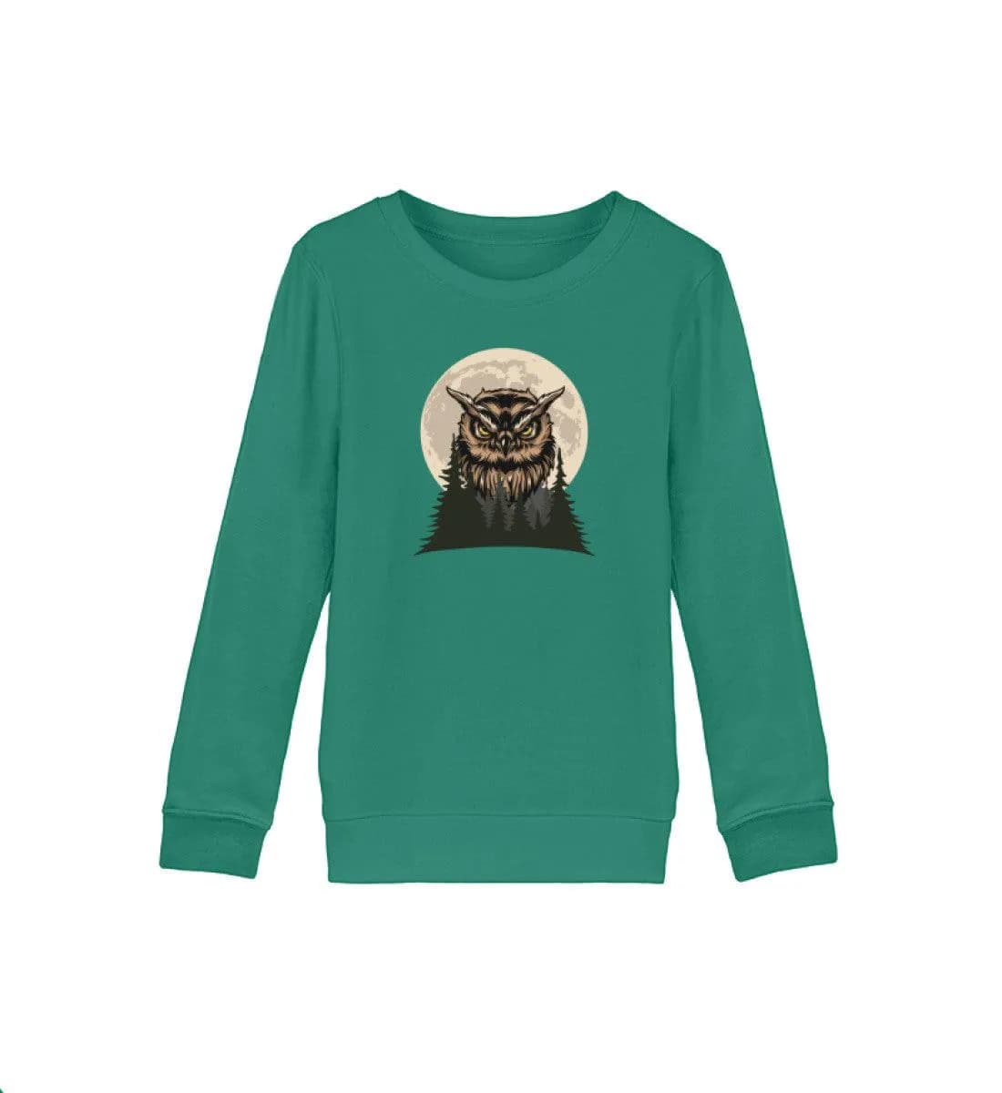 Eule Wald Mond - Kinder Bio Sweatshirt