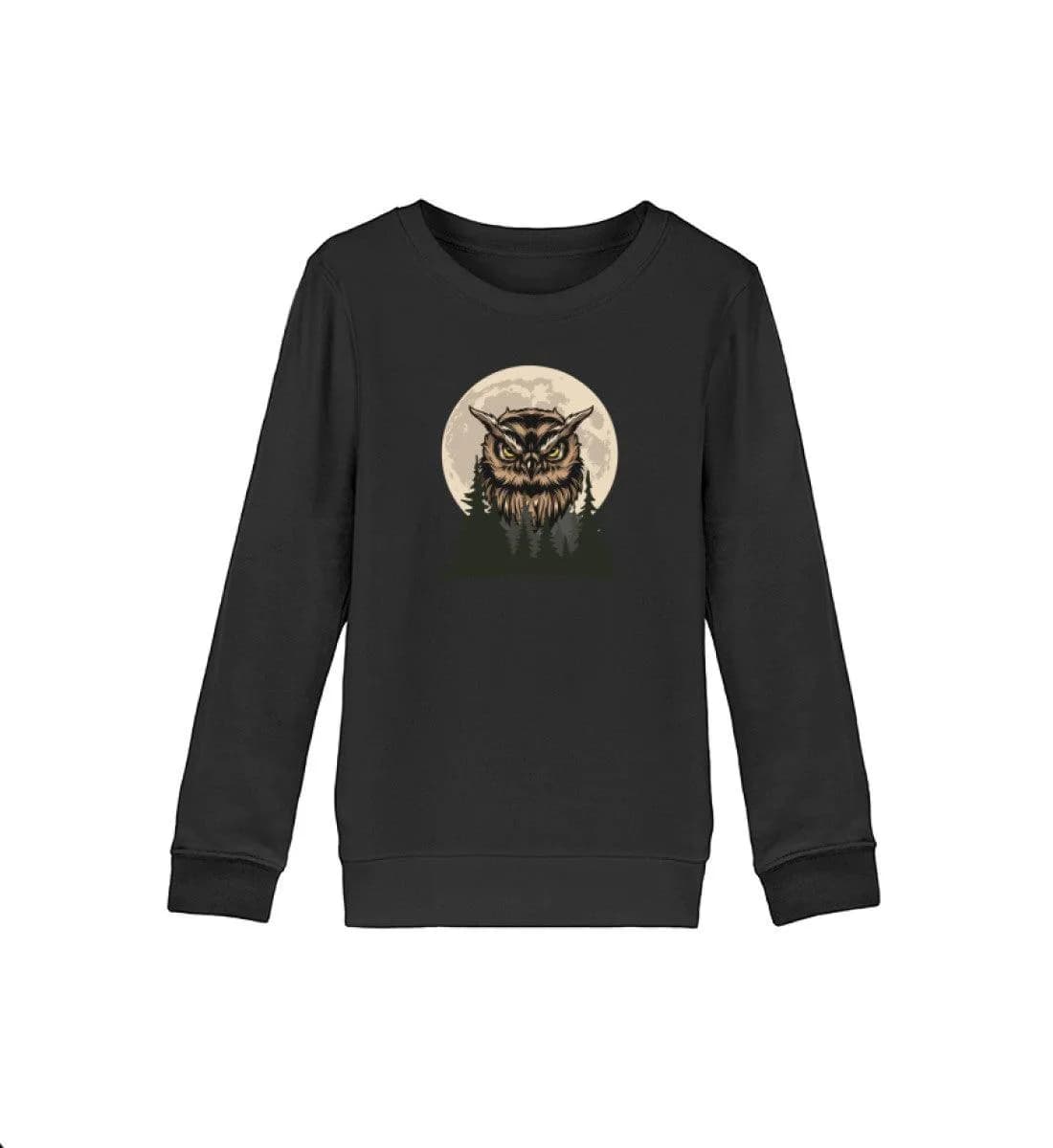 Eule Wald Mond - Kinder Bio Sweatshirt