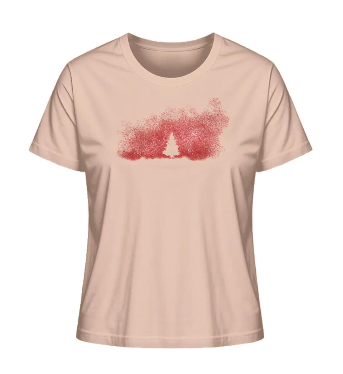 Baum im Sternenhimmel rot - Damen Premium Bio Shirt