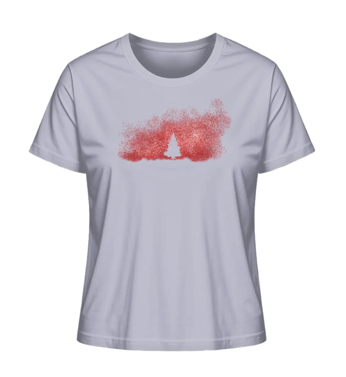 Baum im Sternenhimmel rot - Damen Premium Bio Shirt