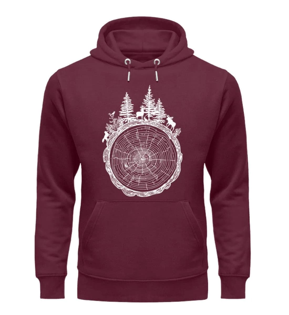 Wald auf Baumquerschnitt - Unisex Premium Bio Hoodie