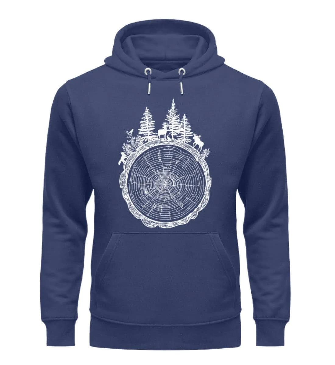 Wald auf Baumquerschnitt - Unisex Premium Bio Hoodie