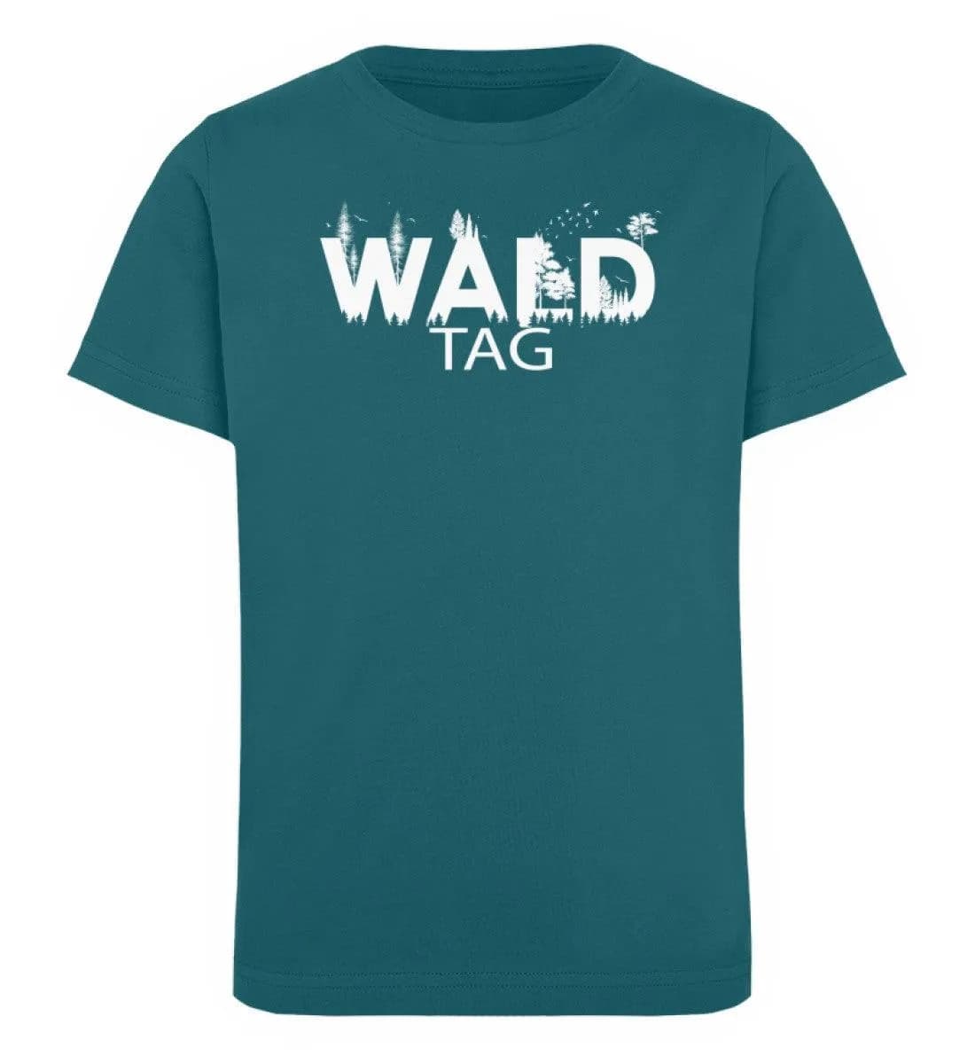 Wald Tag schwarz/weiß - Kinder Bio T-Shirt