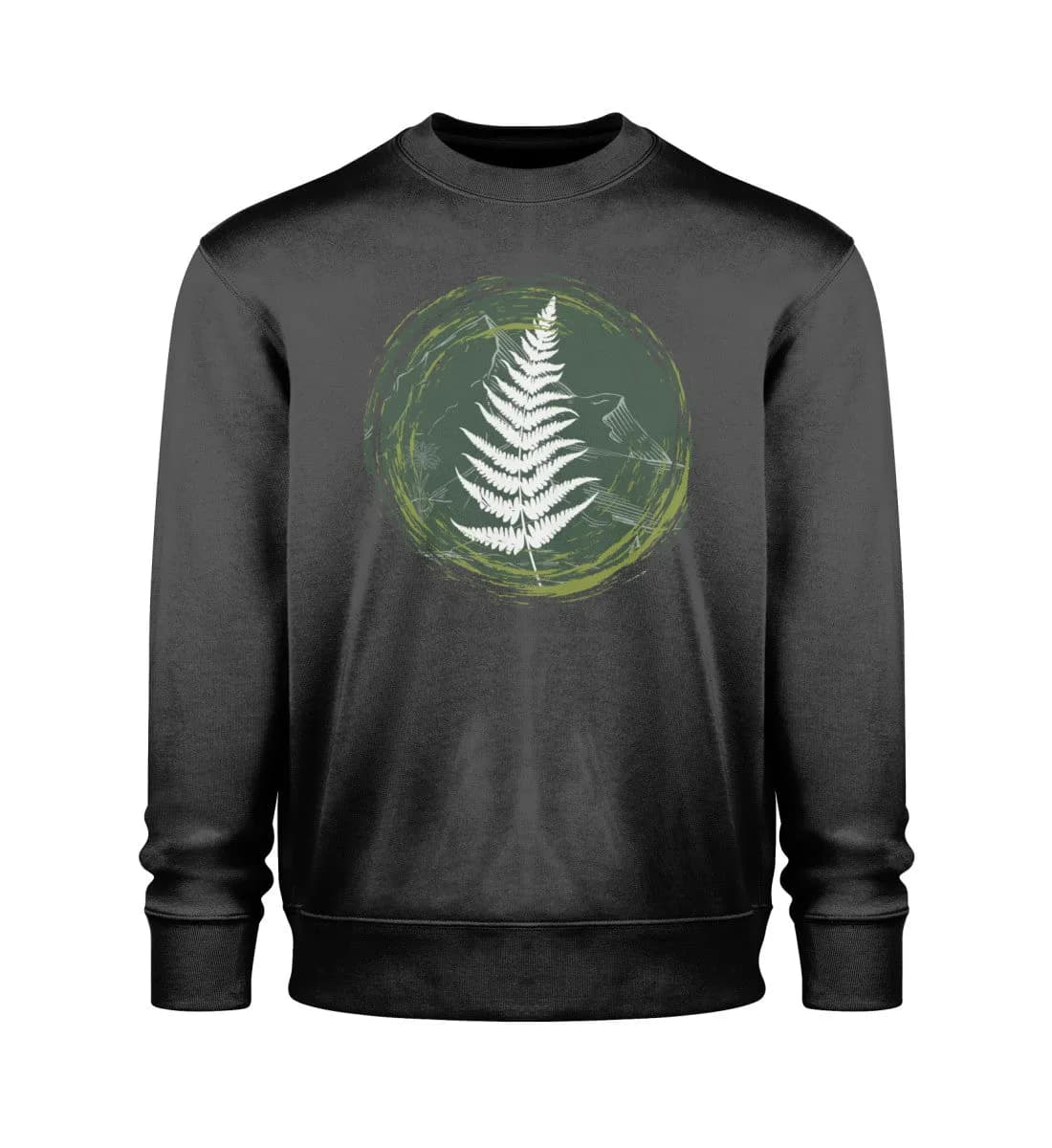 Farn, Berge und Edelweiß - Unisex Bio Sweatshirt