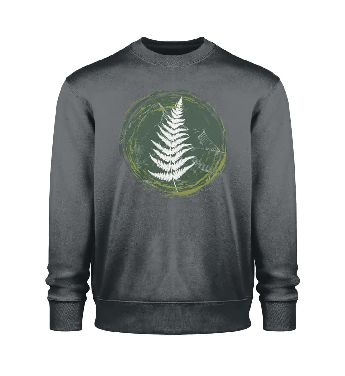 Farn, Berge und Edelweiß - Unisex Bio Sweatshirt