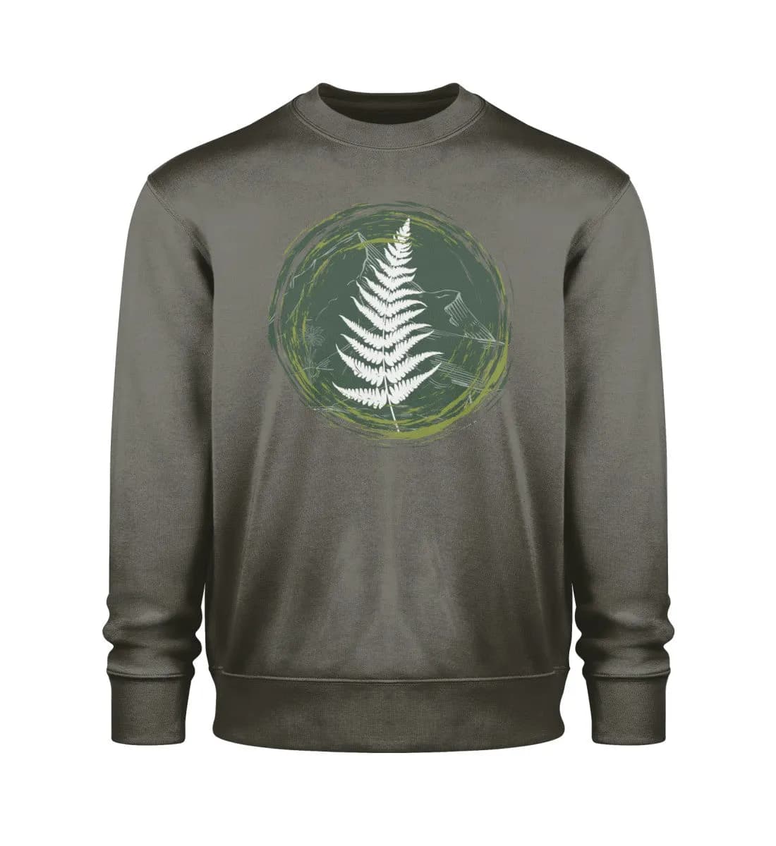 Farn, Berge und Edelweiß - Unisex Bio Sweatshirt
