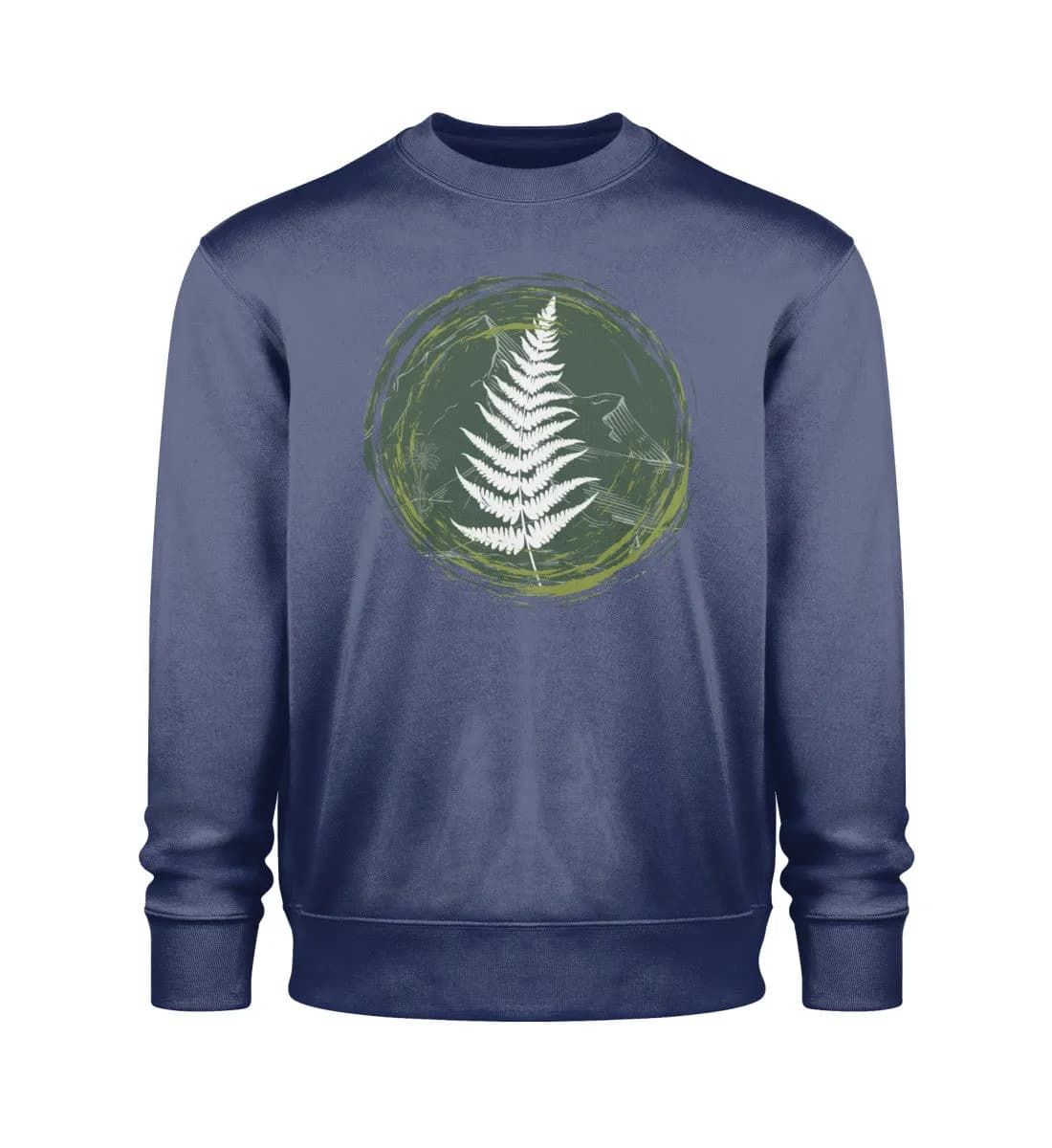Farn, Berge und Edelweiß - Unisex Bio Sweatshirt