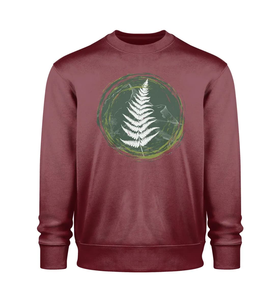 Farn, Berge und Edelweiß - Unisex Bio Sweatshirt