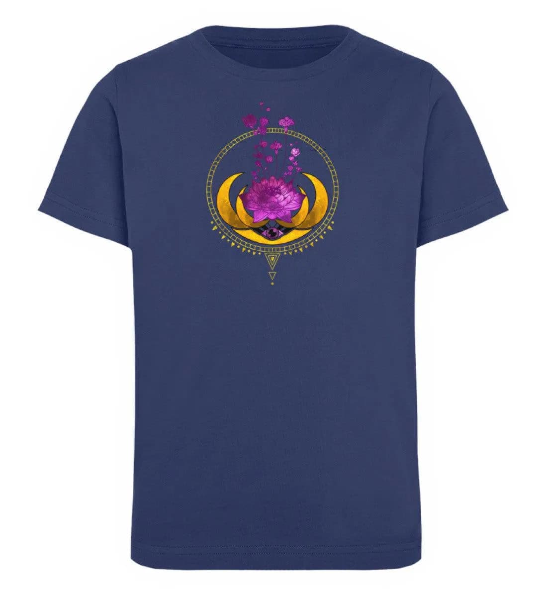 Lotusblume mit Monden gold - Kinder Bio T-Shirt