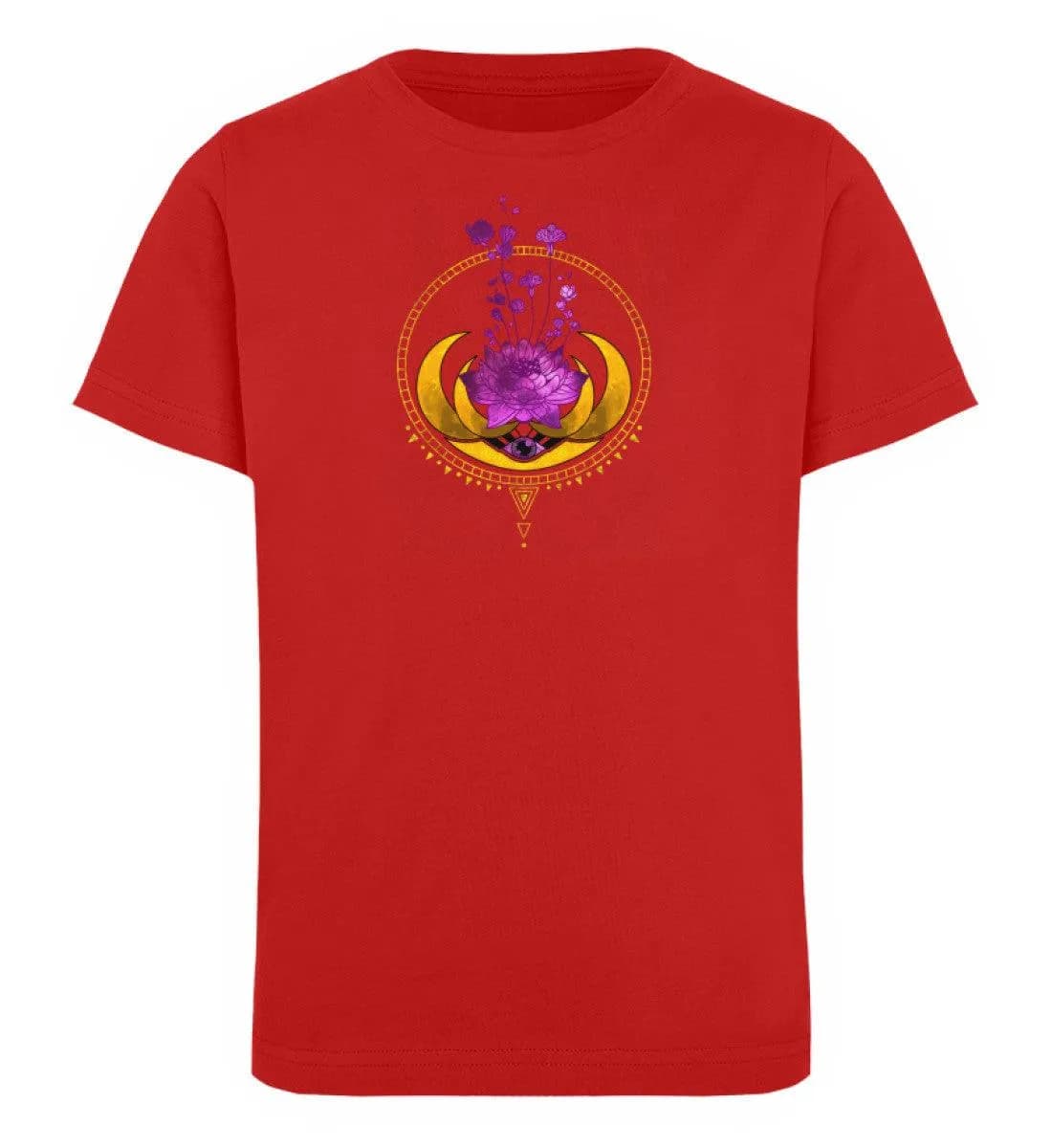 Lotusblume mit Monden gold - Kinder Bio T-Shirt