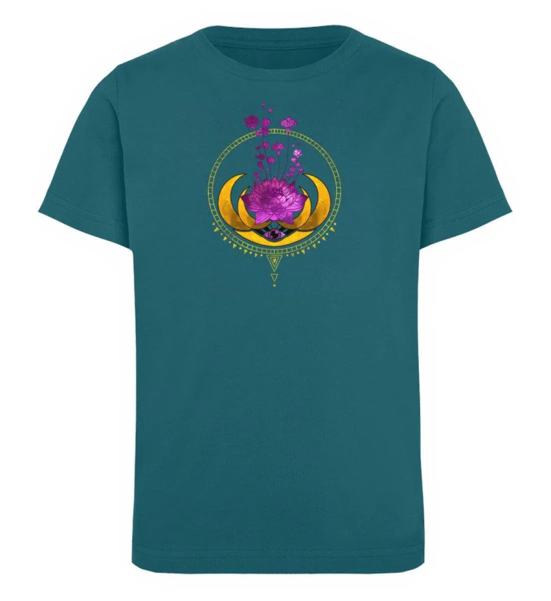 Lotusblume mit Monden gold - Kinder Bio T-Shirt
