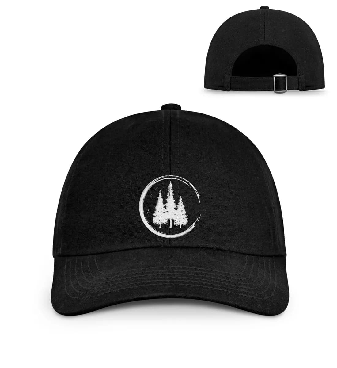 Drei Bäume im Kreis - Organic Baseball Cap mit Stick