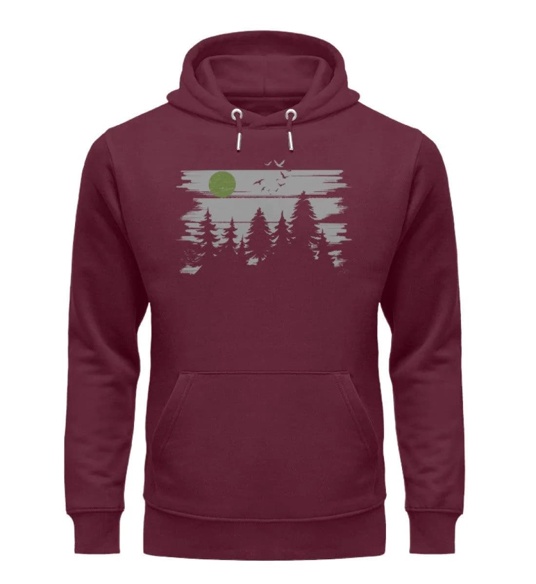 Wald mit Vollmond - Unisex Premium Bio Hoodie