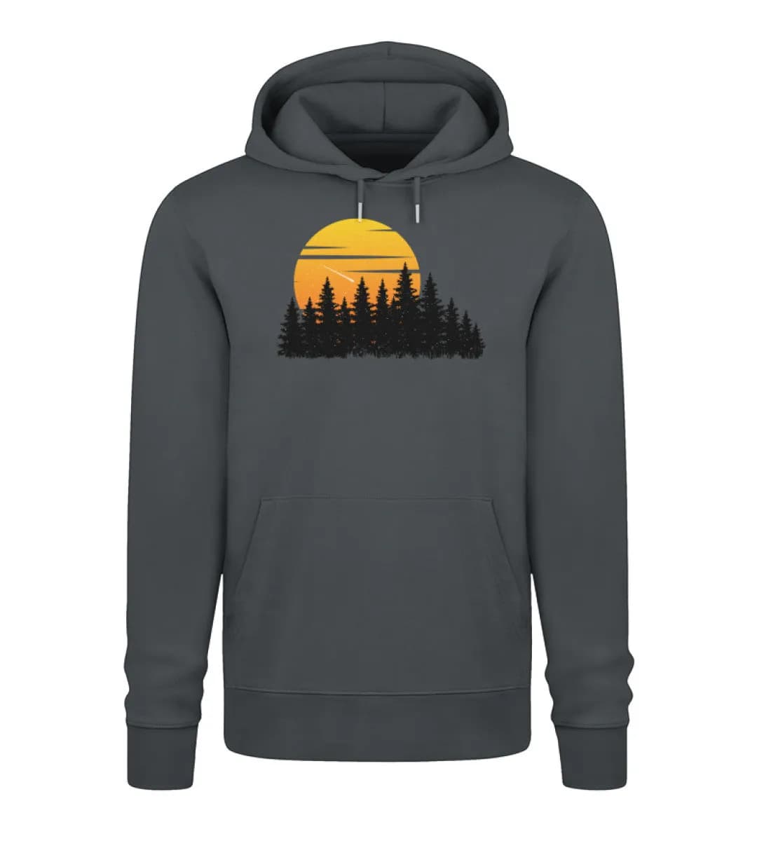 Wald mit Sternschnuppe - Unisex Premium Bio Hoodie
