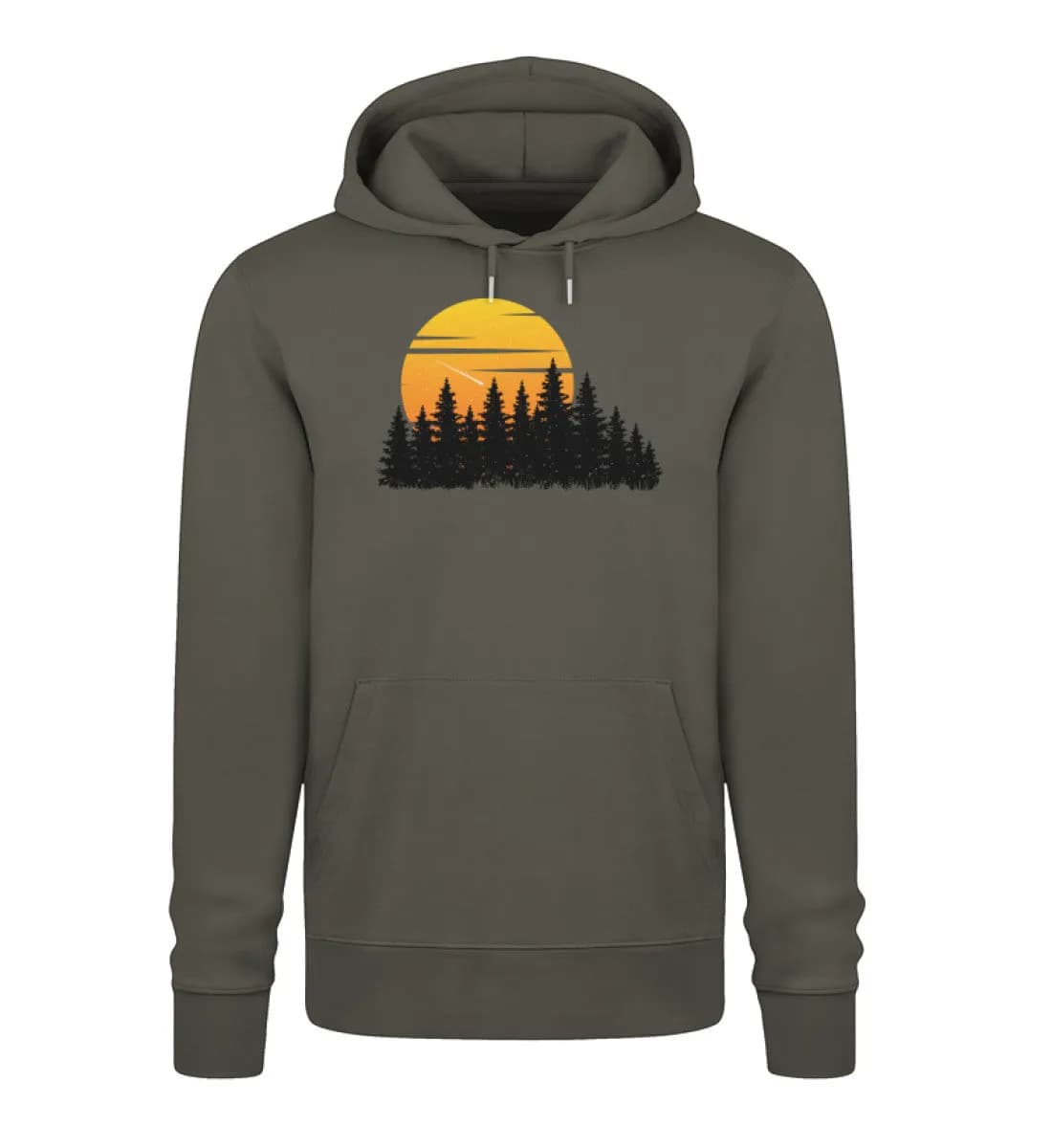 Wald mit Sternschnuppe - Unisex Premium Bio Hoodie