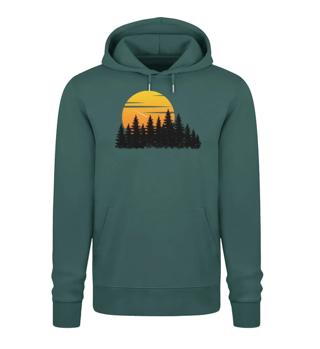 Wald mit Sternschnuppe - Unisex Premium Bio Hoodie